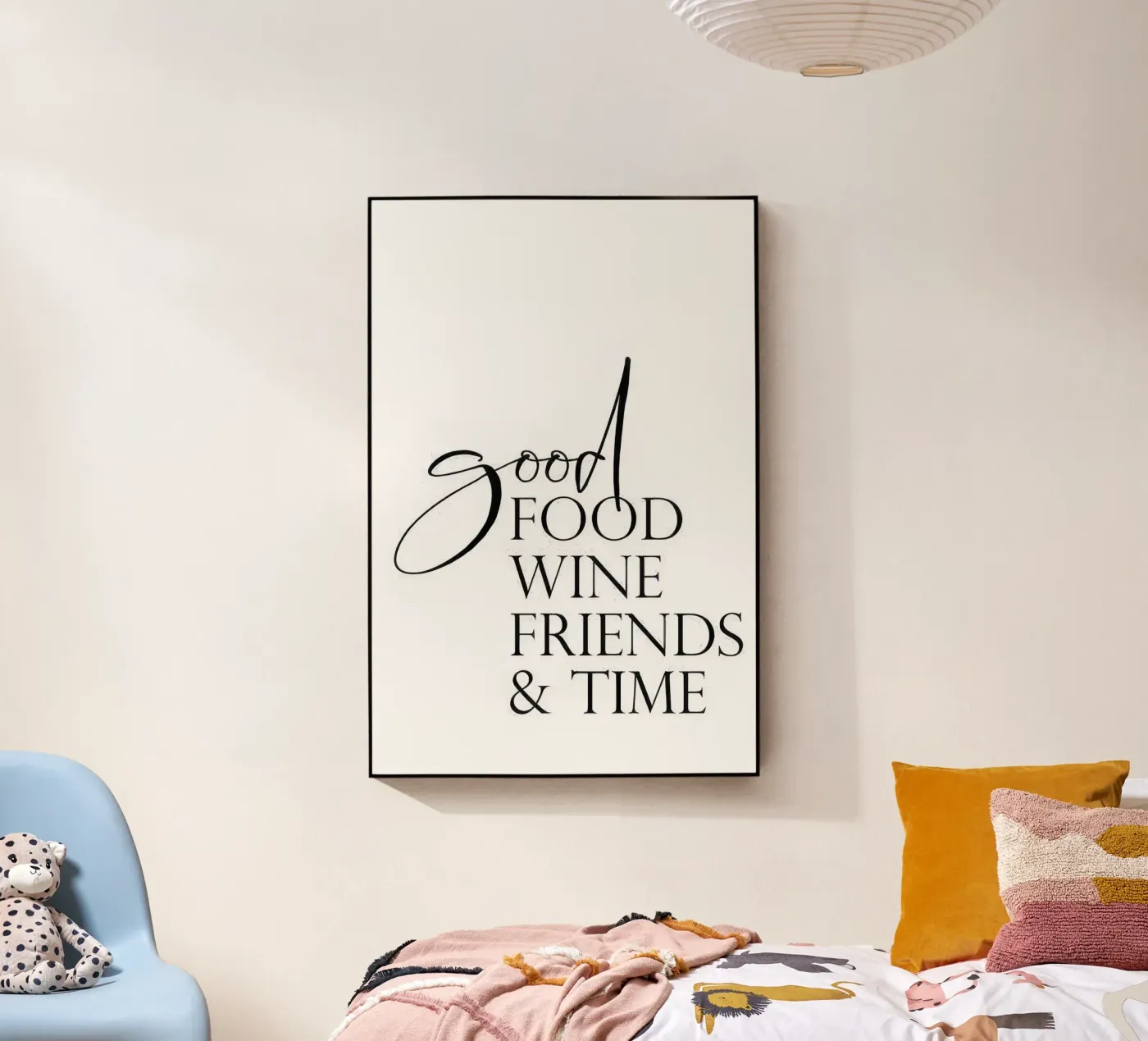 Essen, Wein und Freunde Acryl-Glas von joy leonard