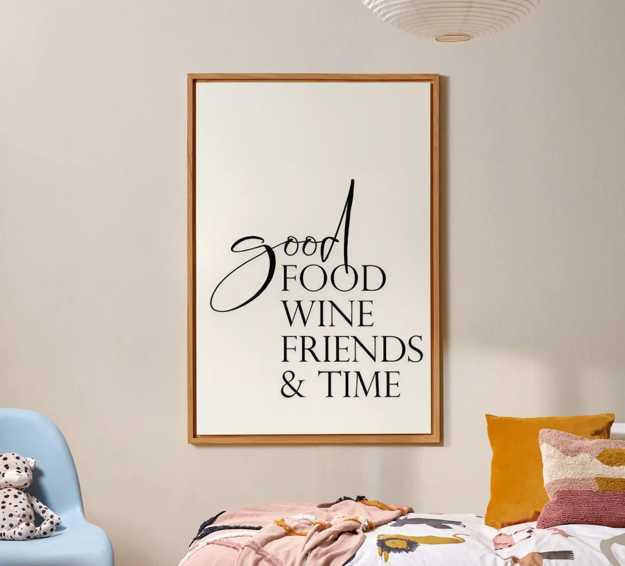 Cibo, vino e amici alluminio dibond da joy leonard