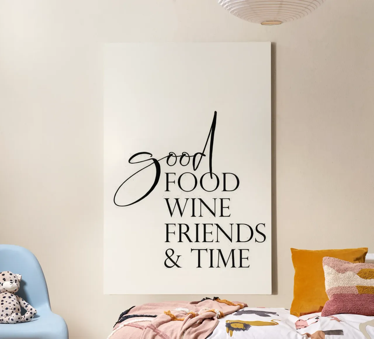 Cibo, vino e amici tela da joy leonard