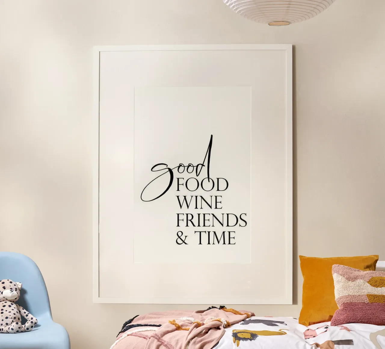 Cibo, vino e amici poster da joy leonard