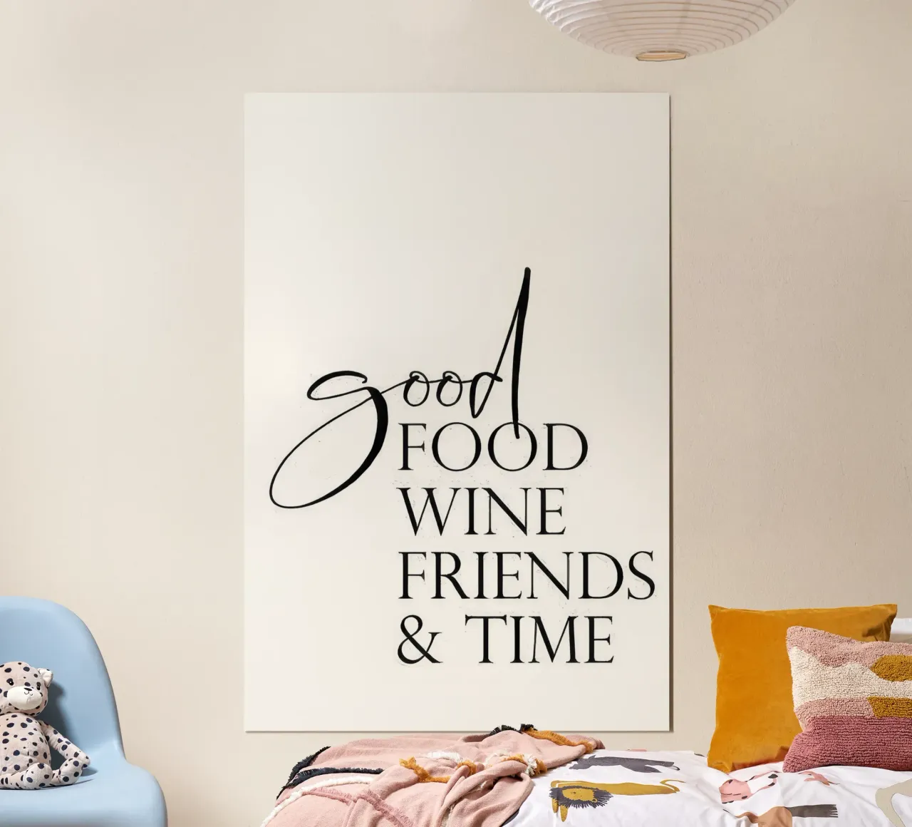 Cibo, vino e amici poster da joy leonard