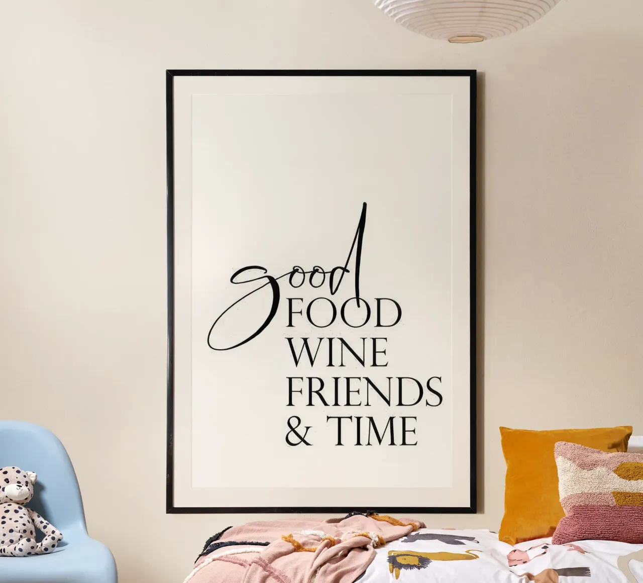 Cibo, vino e amici poster da joy leonard