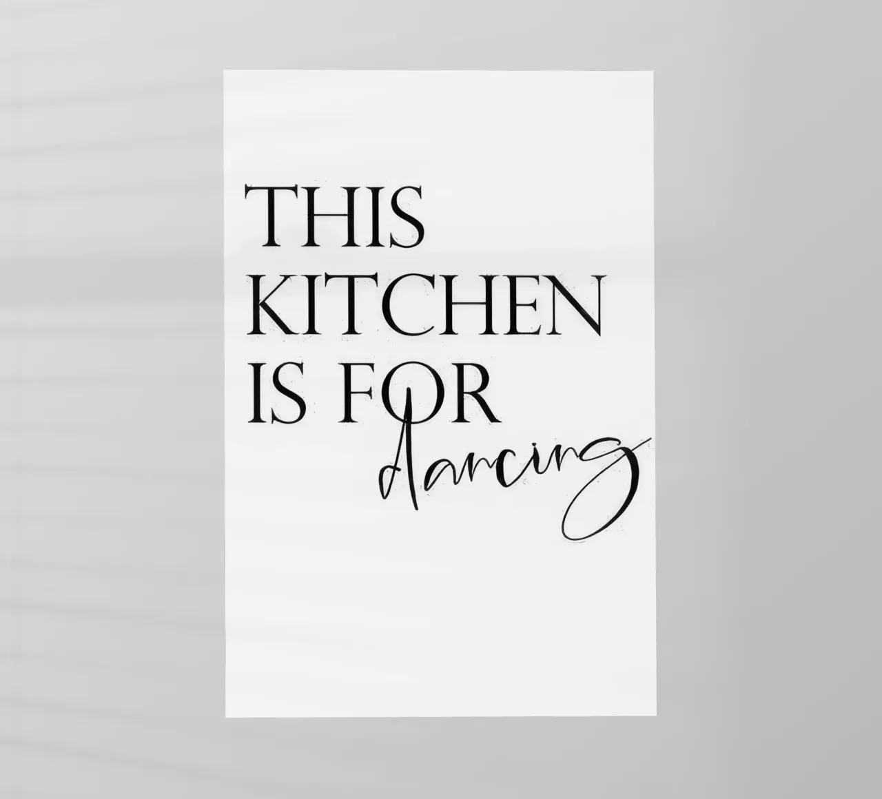 Questa cucina è per ballare pellicola backlit da joy leonard