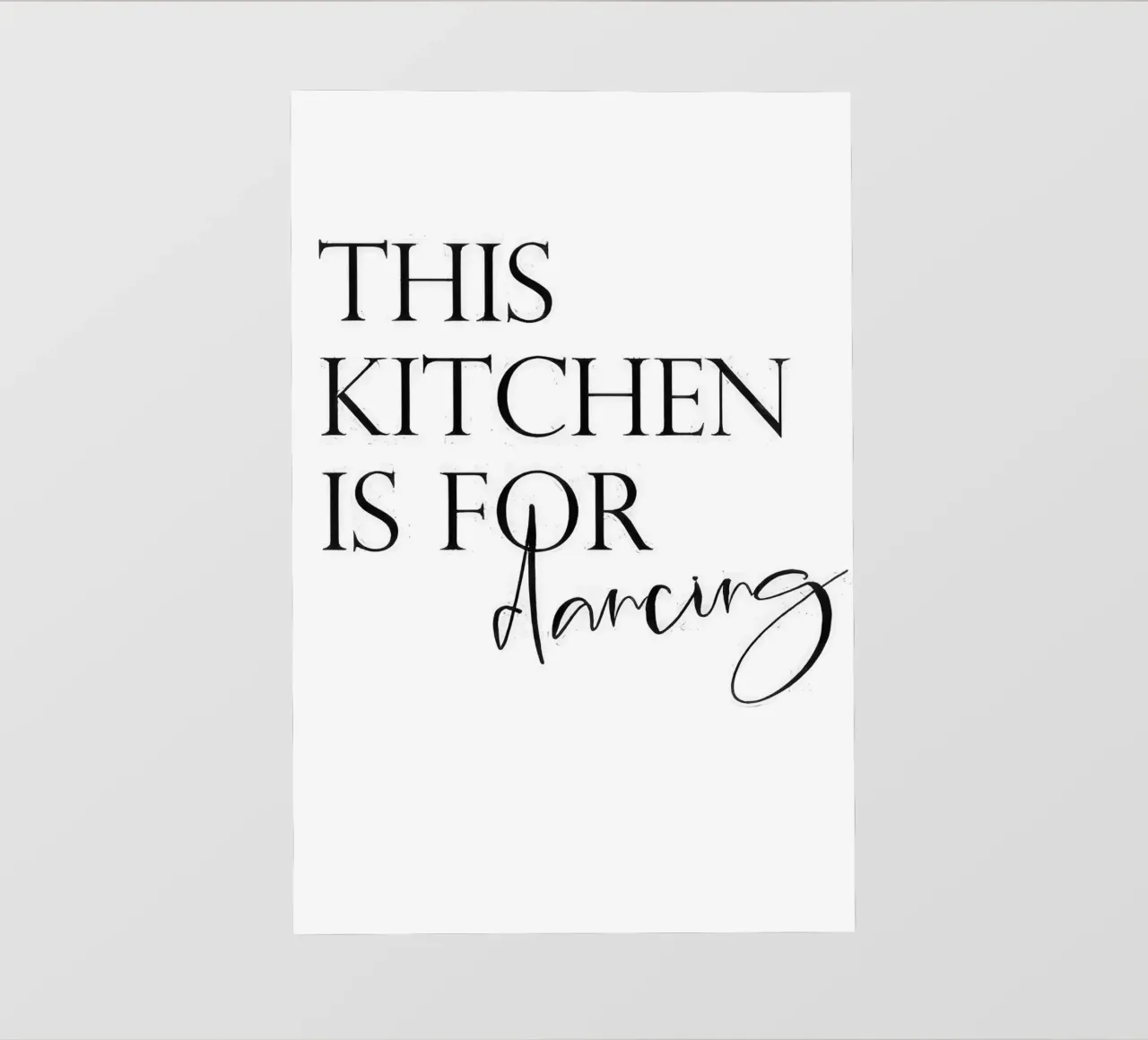 Questa cucina è per ballare pellicola backlit da joy leonard