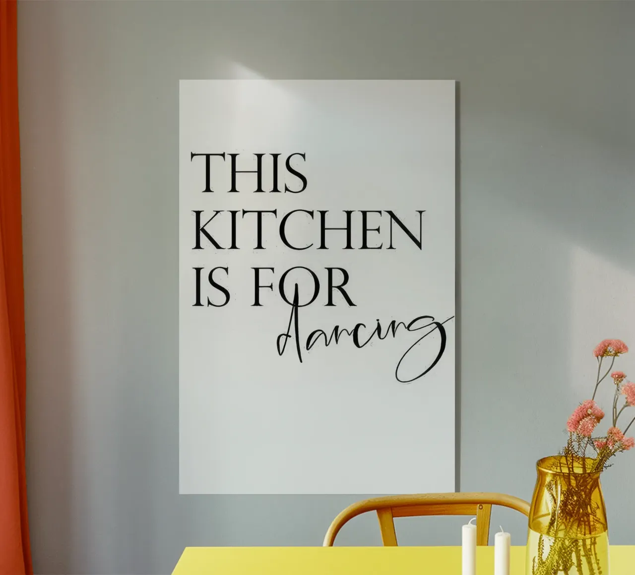 Questa cucina è per ballare plexiglass da joy leonard