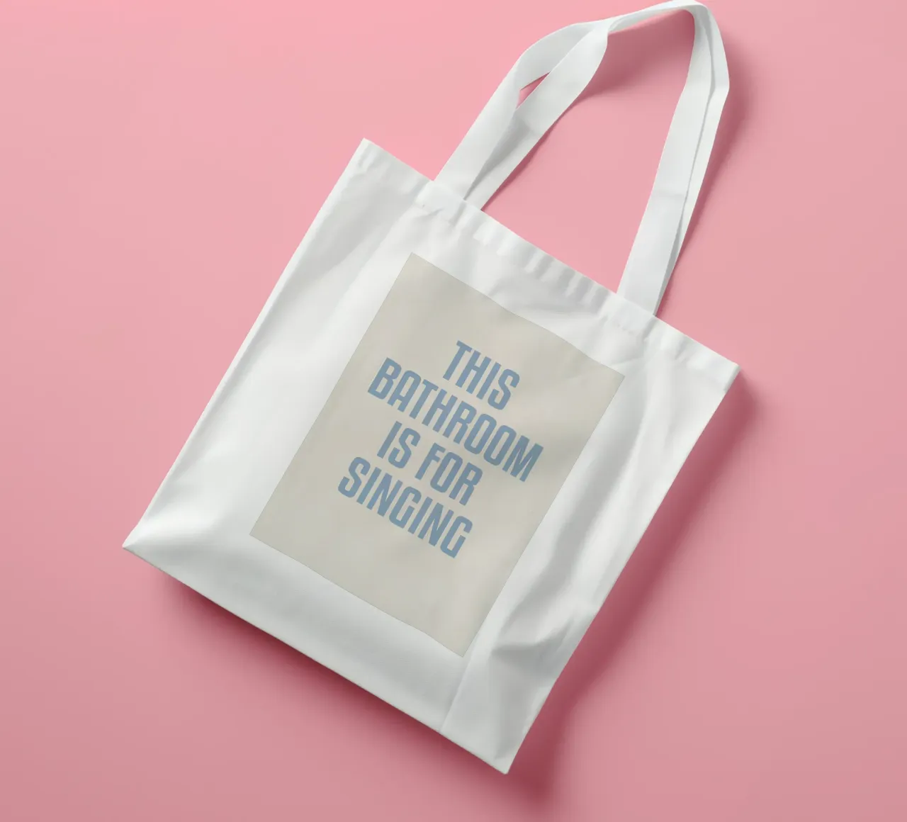 Questo bagno è per cantare borsa in juta da joy leonard
