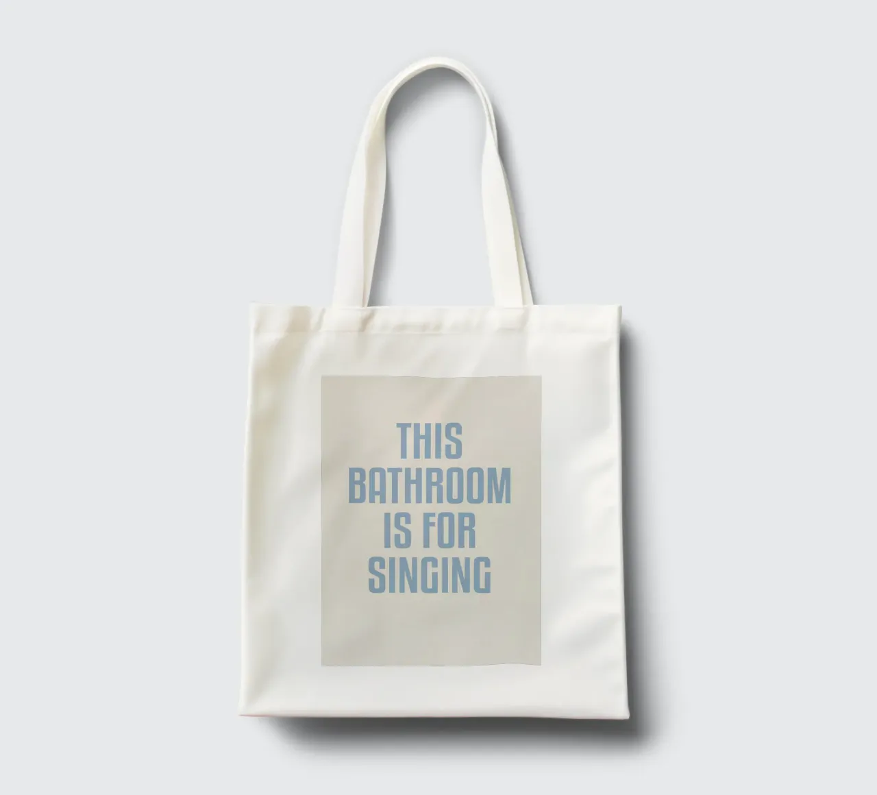 Questo bagno è per cantare borsa in juta da joy leonard