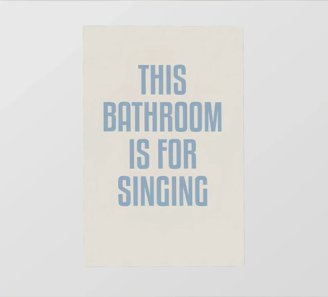 Questo bagno è per cantare telo in pvc da joy leonard
