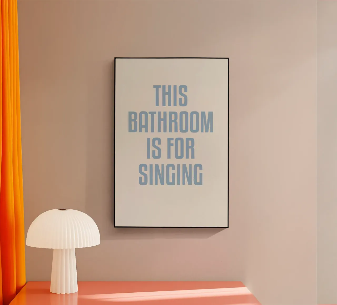 Questo bagno è per cantare plexiglass da joy leonard