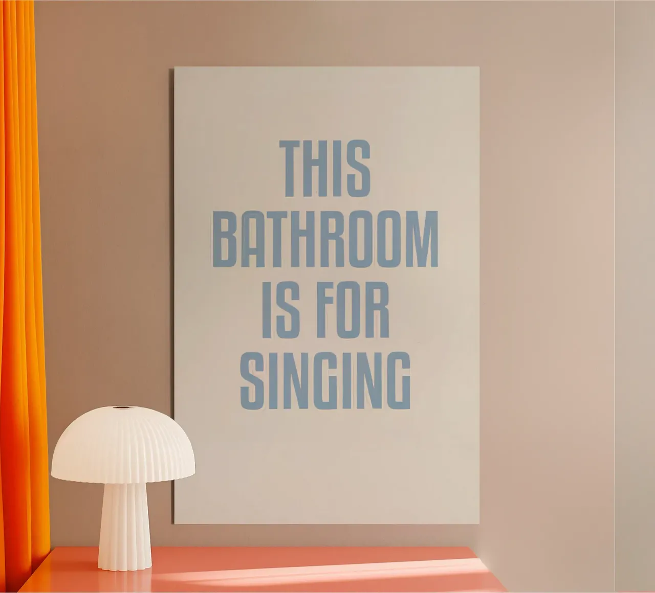 Questo bagno è per cantare alluminio dibond da joy leonard