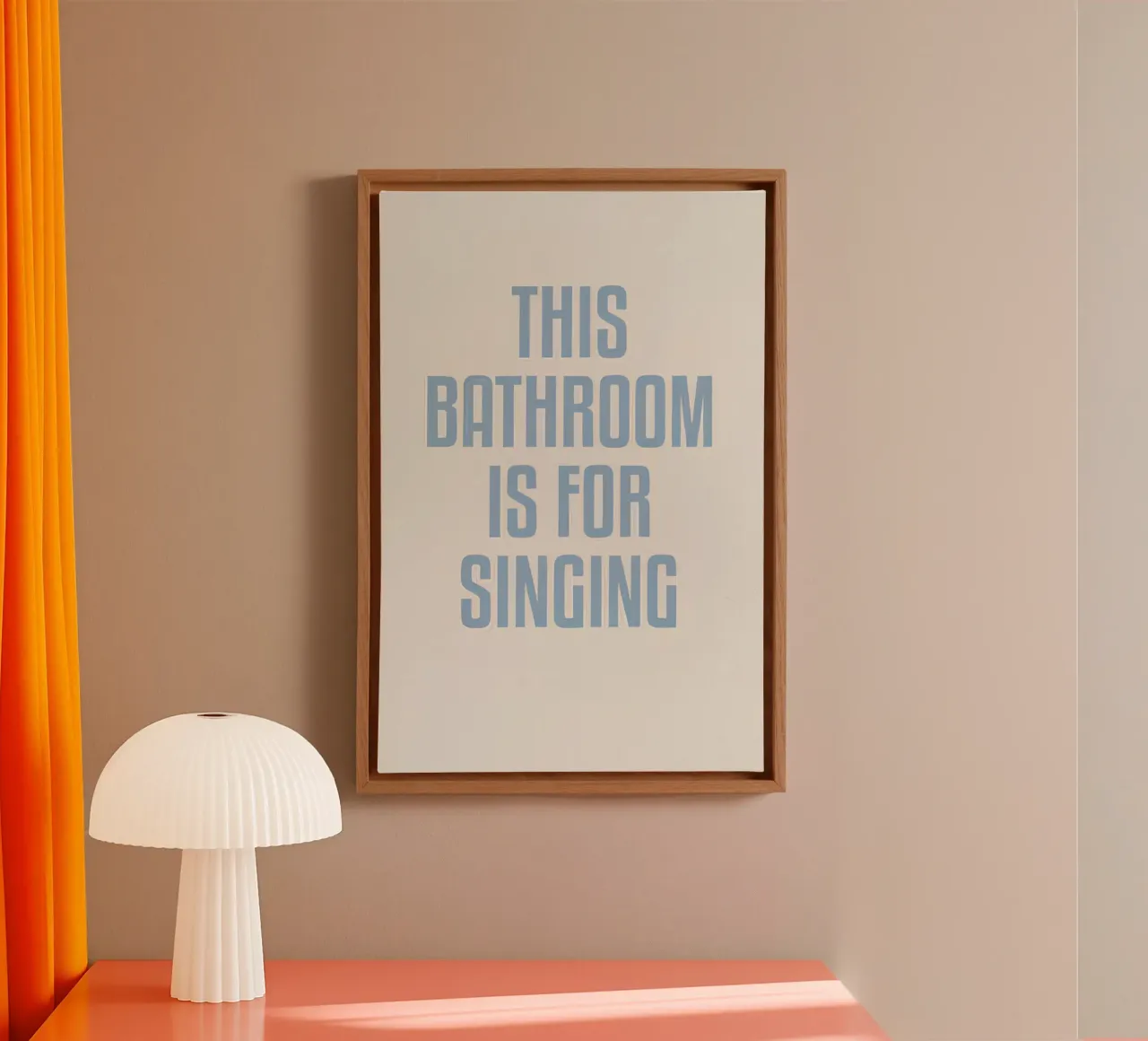 Questo bagno è per cantare tela da joy leonard