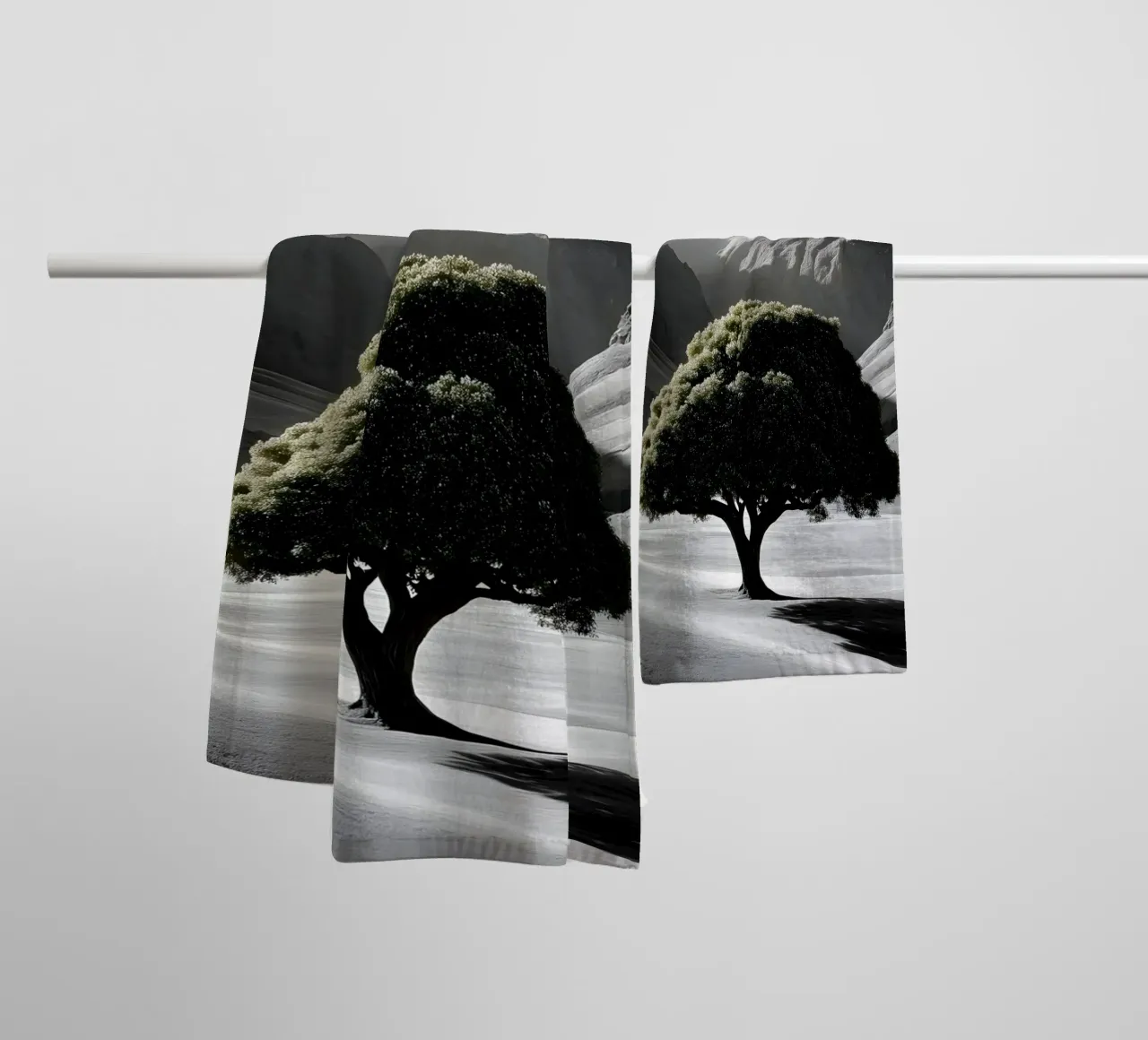 Solitude in Contrast towel by luxi&lace