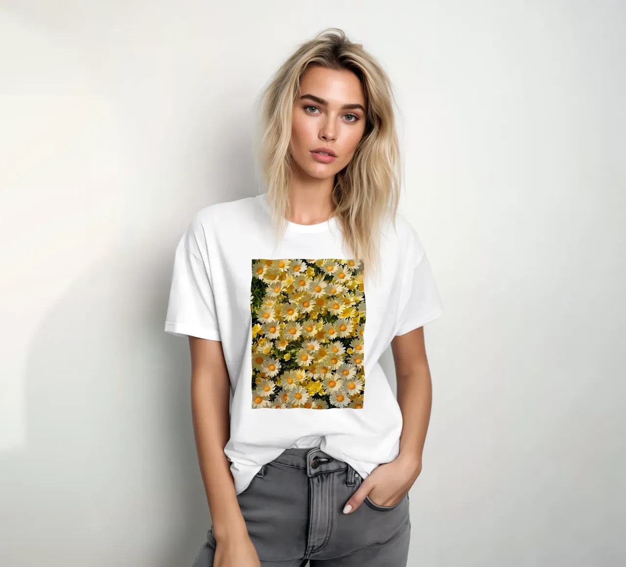 Campo di margherite assolate t-shirt da luxi&lace