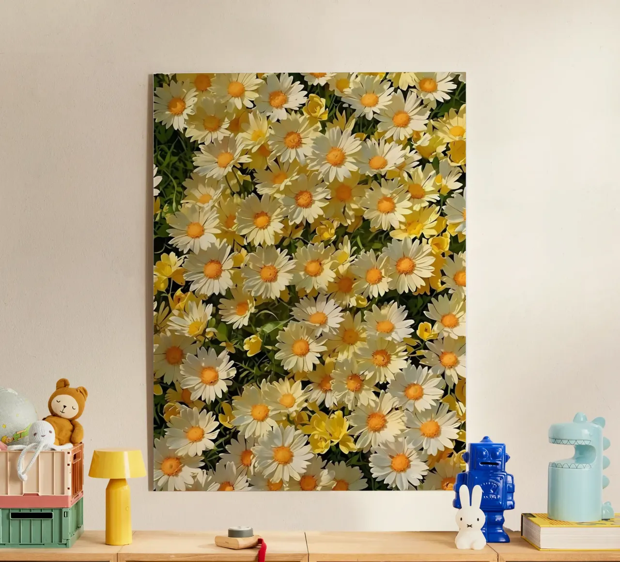Campo di margherite assolate plexiglass da luxi&lace