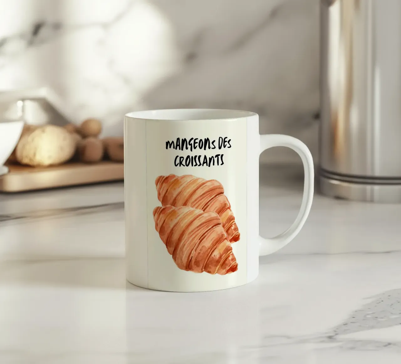 Mangeons Des Croissants tazza in ceramica da Tory