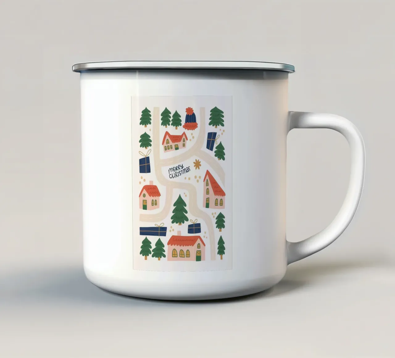 Poster natalizio di Meery tazza in smalto da Tory