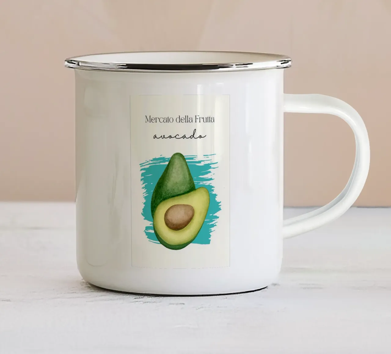 Mercato della Frutta Avocado tazza in smalto da Tory