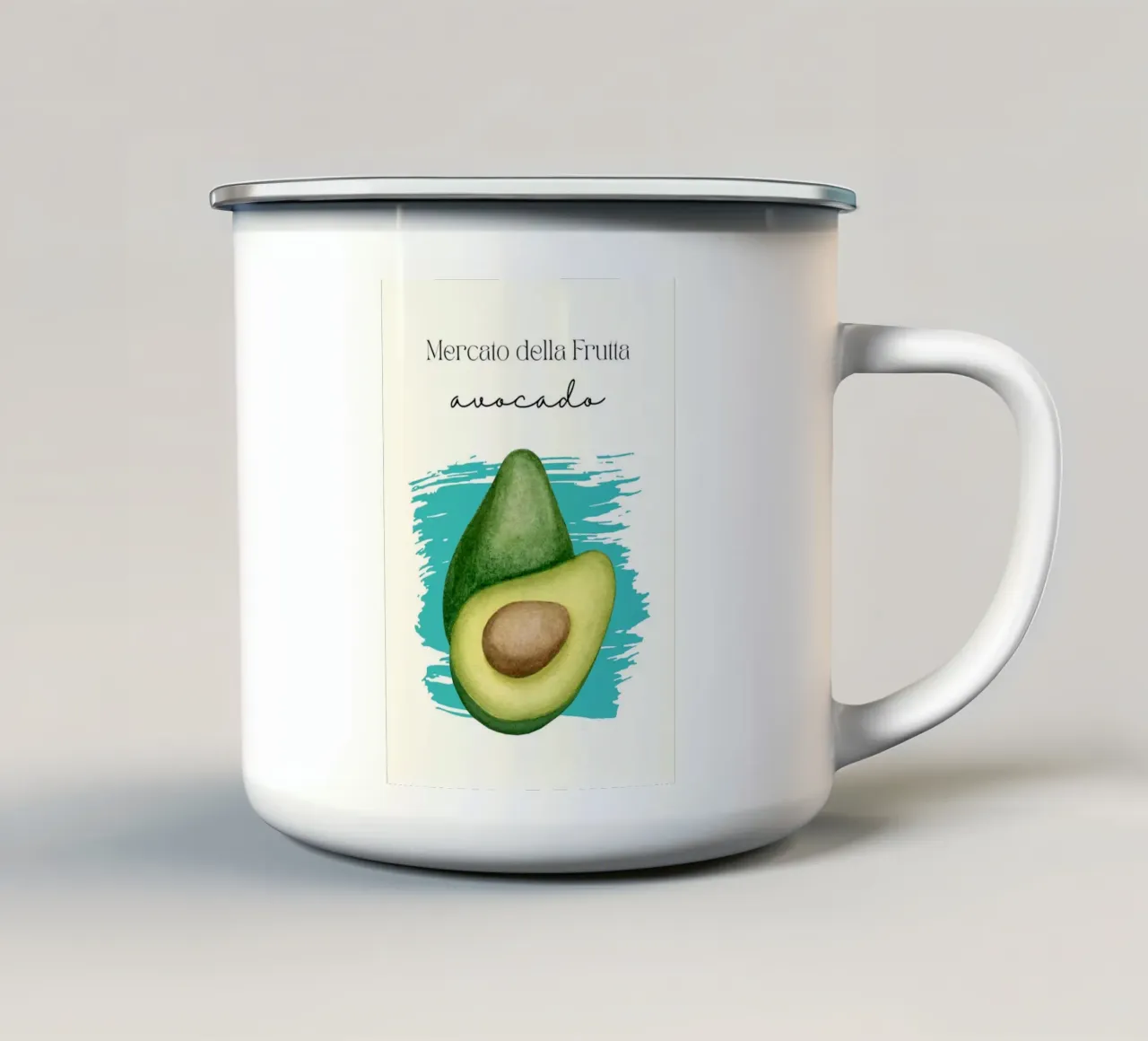 Mercato della Frutta Avocado tazza in smalto da Tory