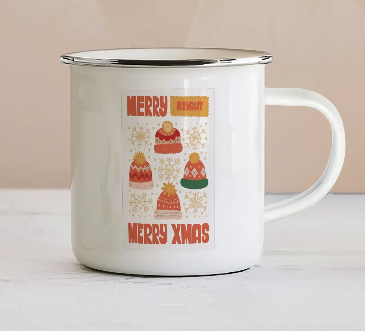 Poster natalizio di Meery tazza in smalto da Tory