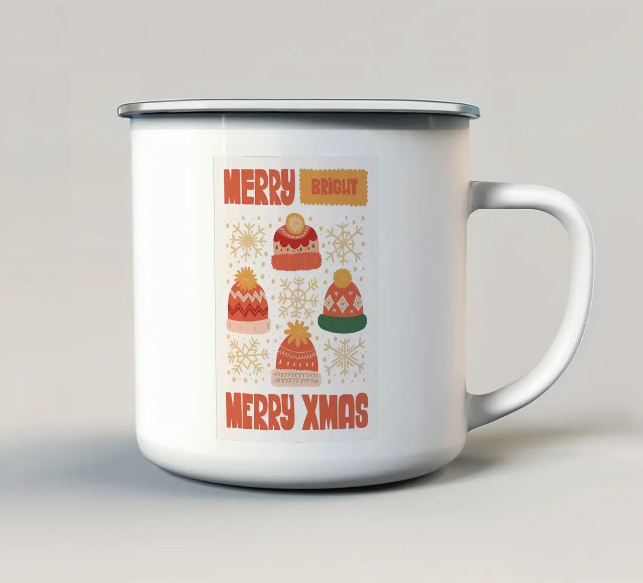 Poster natalizio di Meery tazza in smalto da Tory