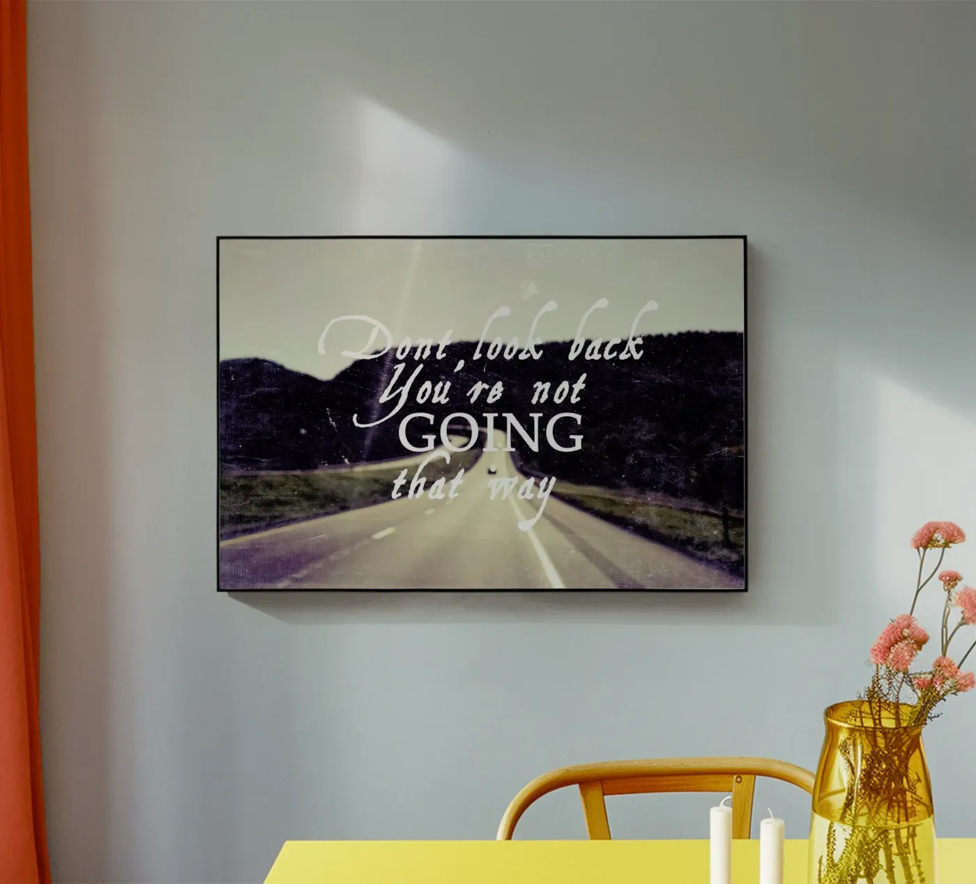 Dont Look Back acrylic glass by Vintage Skies