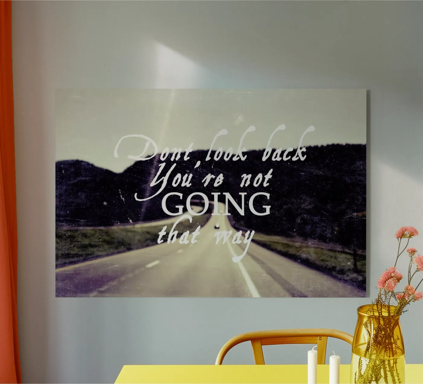 Dont Look Back Acryl-Glas von Vintage Skies