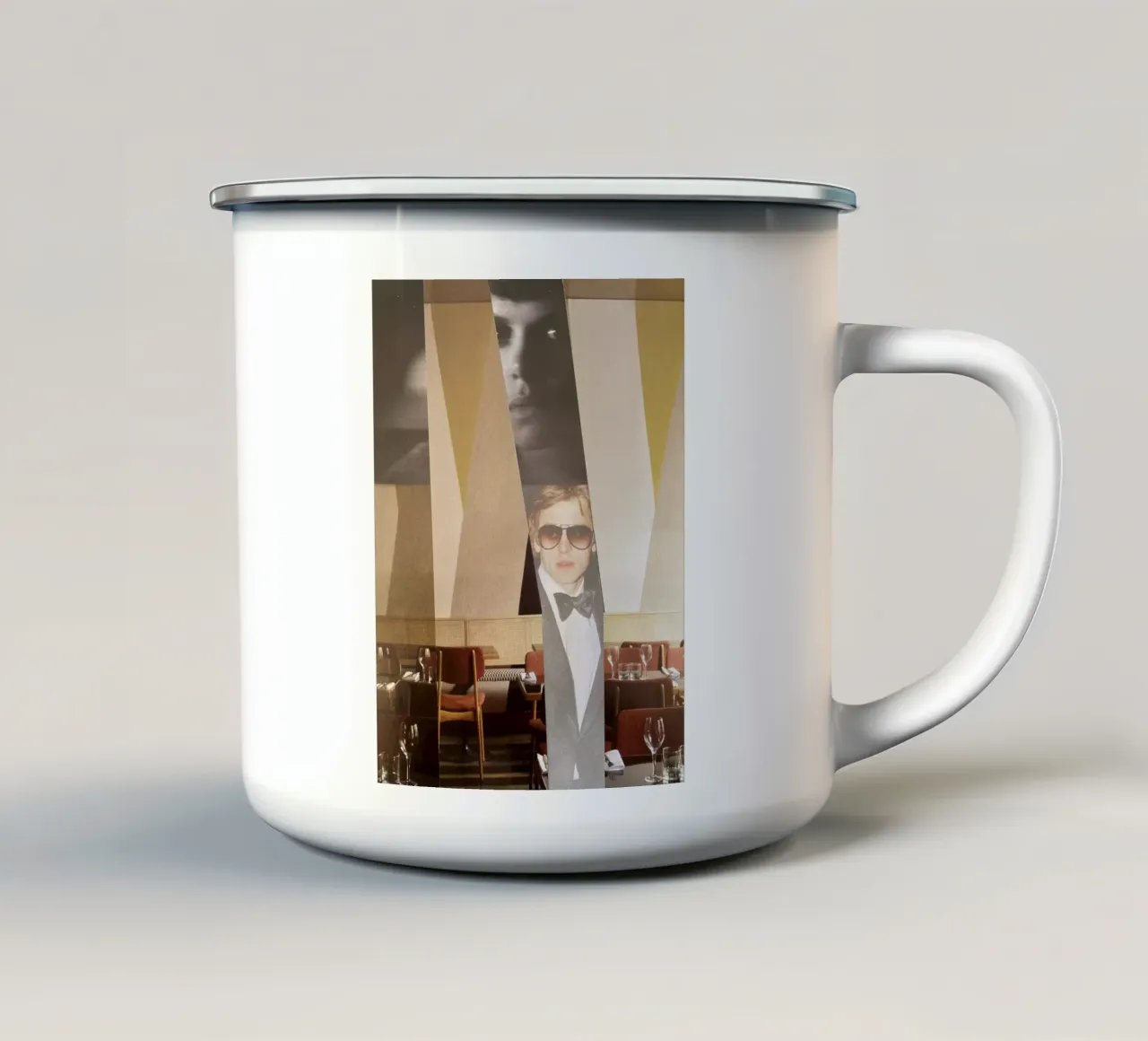 Consulte taza de esmalte de dekonstruktiv