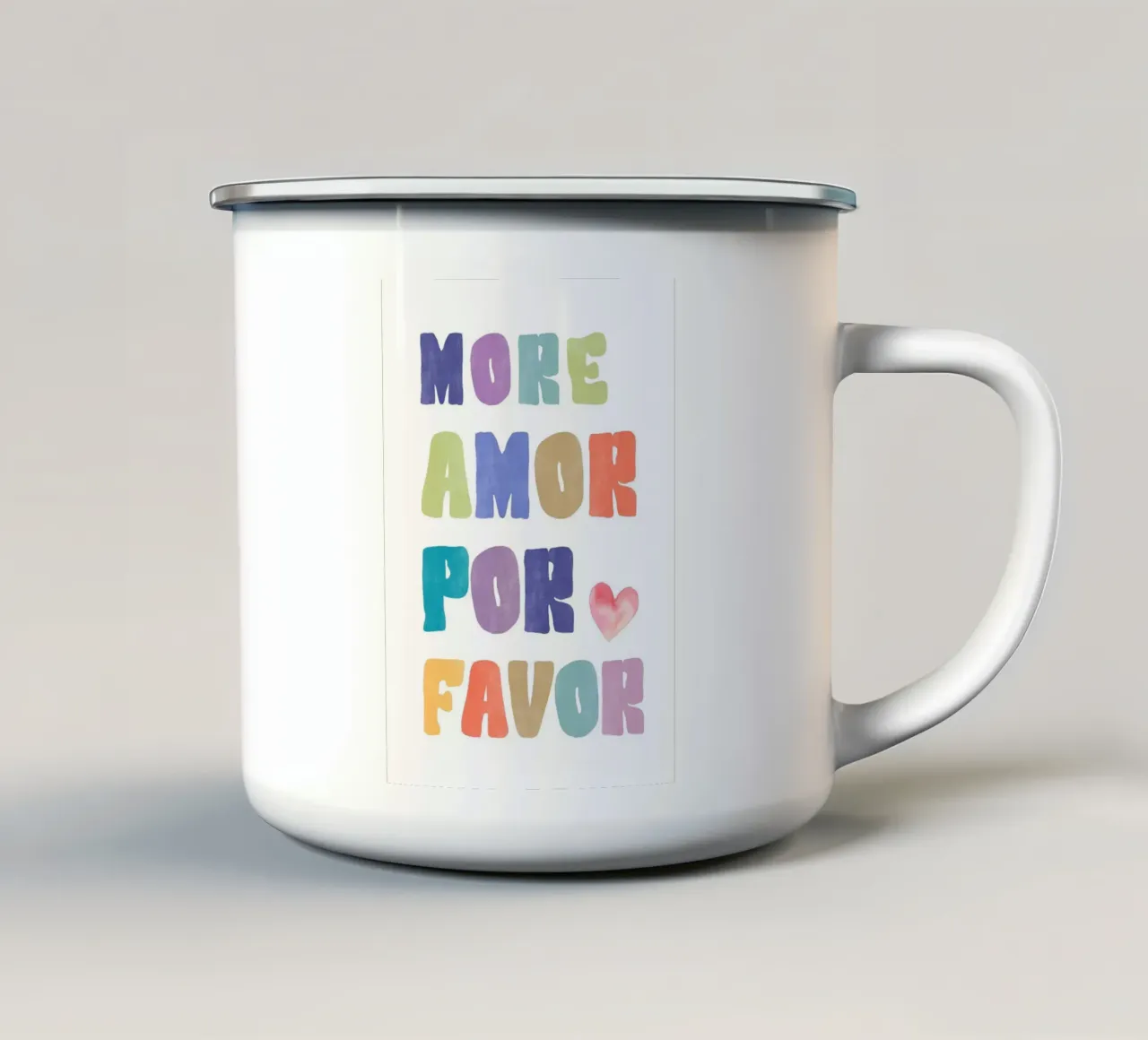Più amore per favore tazza in smalto da Tory