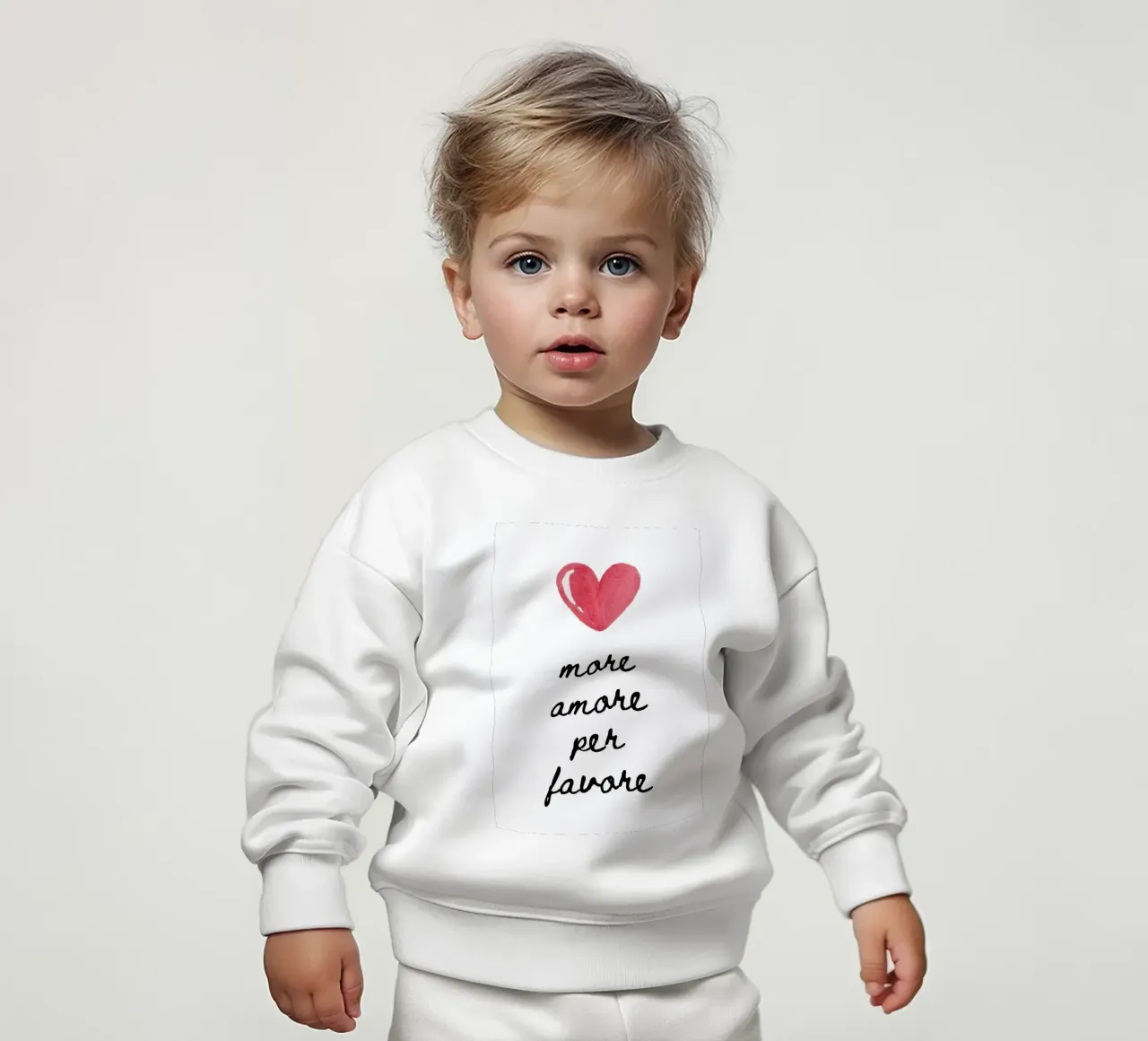 Più amore per favore felpa neonato da Tory