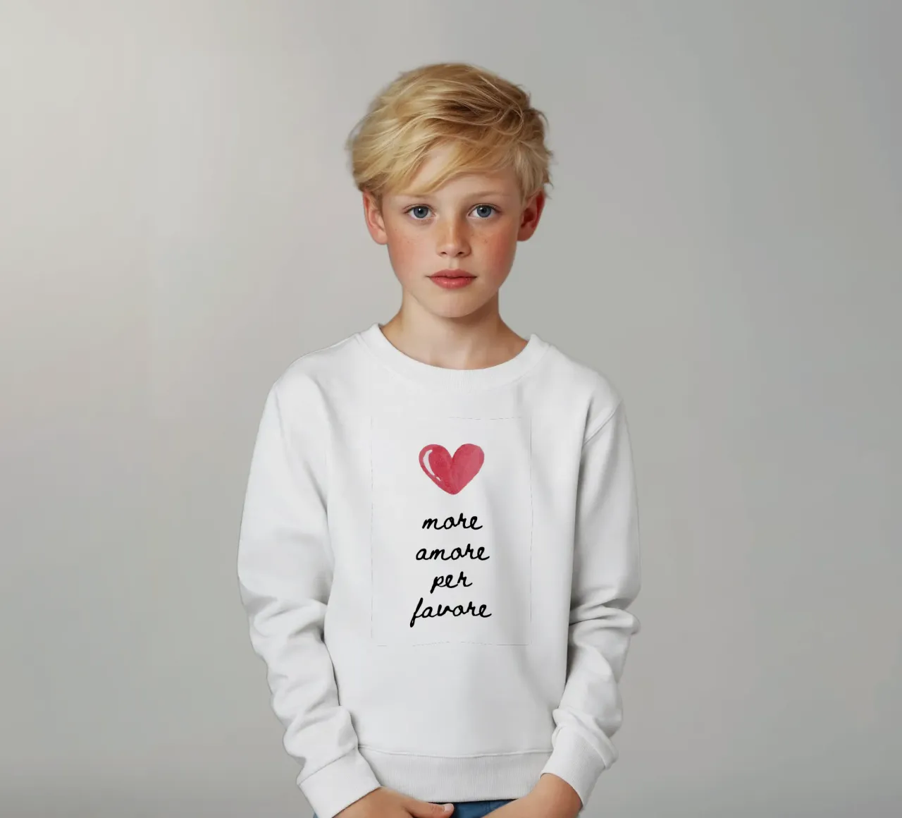 Più amore per favore felpa bambino da Tory