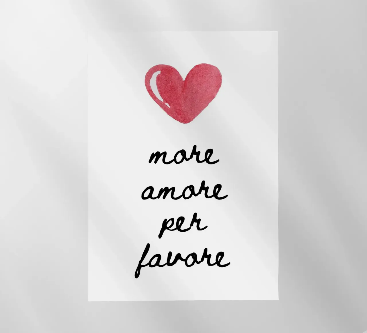 Più amore per favore pellicola backlit da Tory