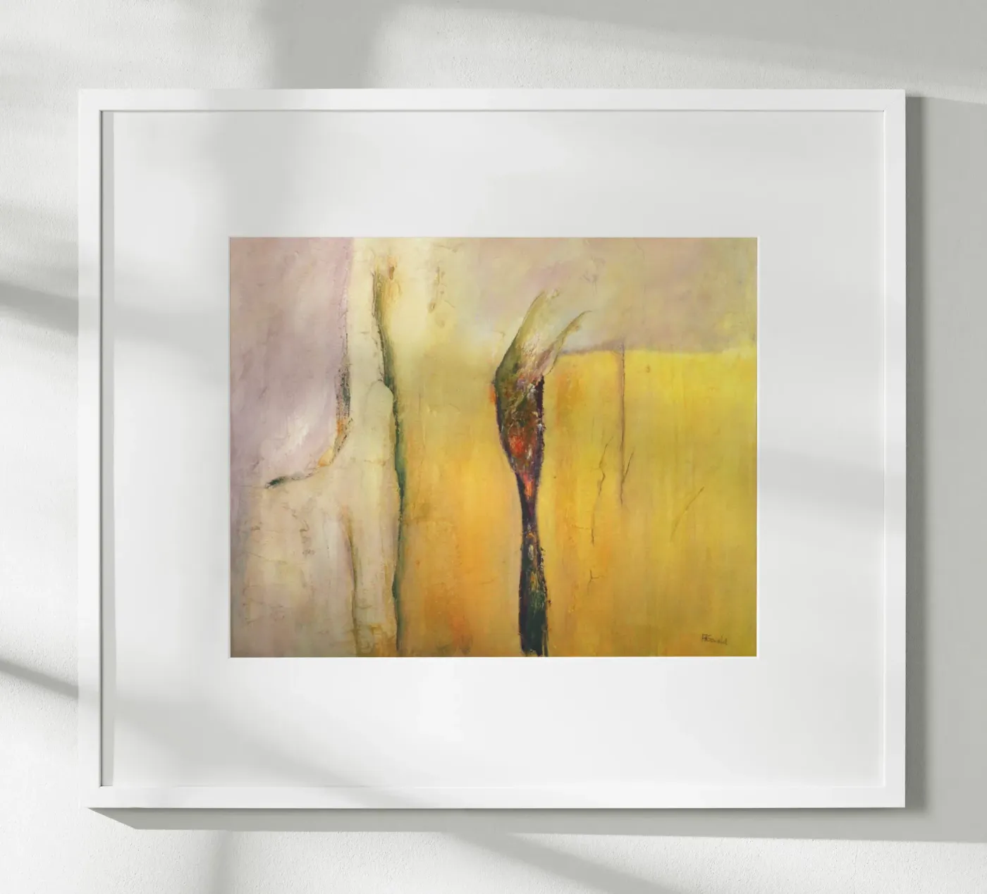 Yellow I poster by Anita Gewald