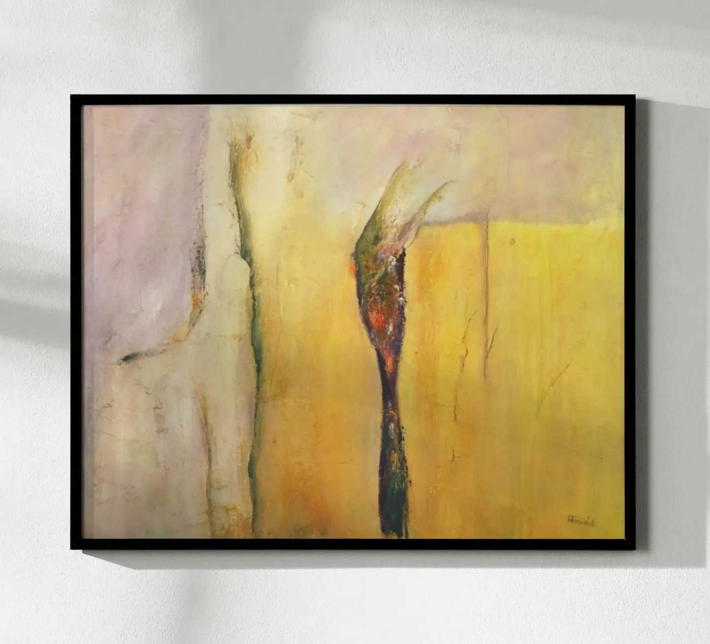 Yellow I poster by Anita Gewald