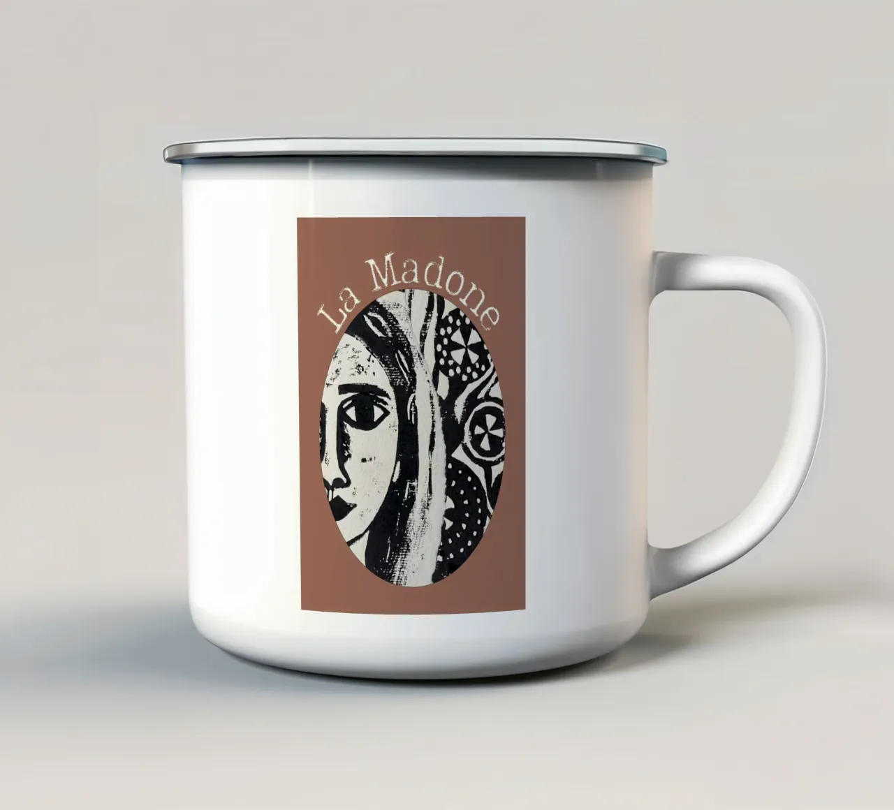 La Madone tazza in smalto da apoplasticienne