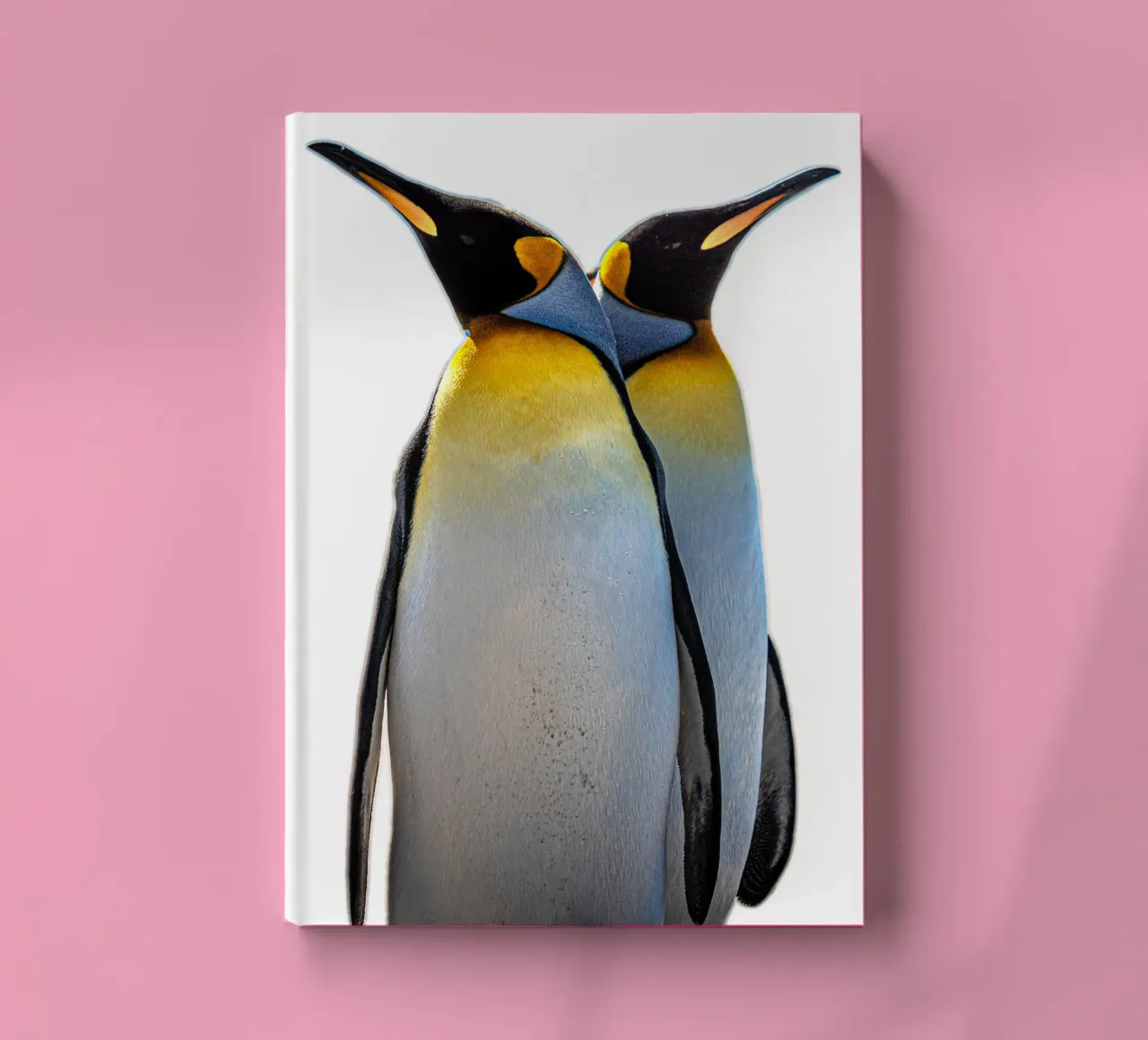King penguin bird pair as portrait notebook by DiveDuke