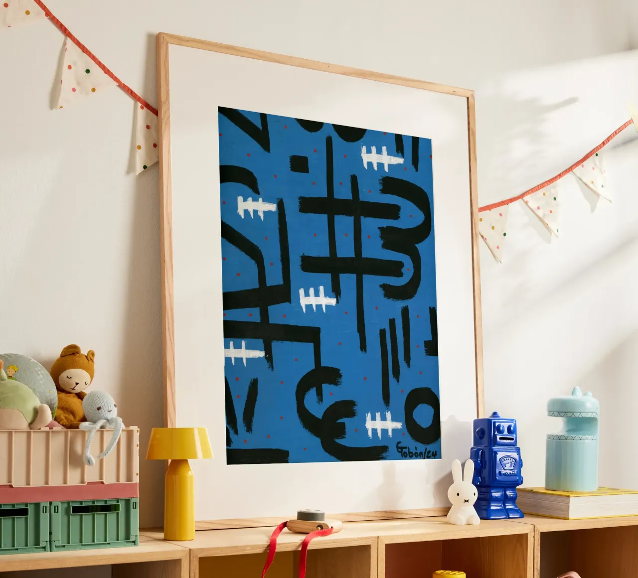 Deep blue sea poster con telaio in plastica da gtobonart
