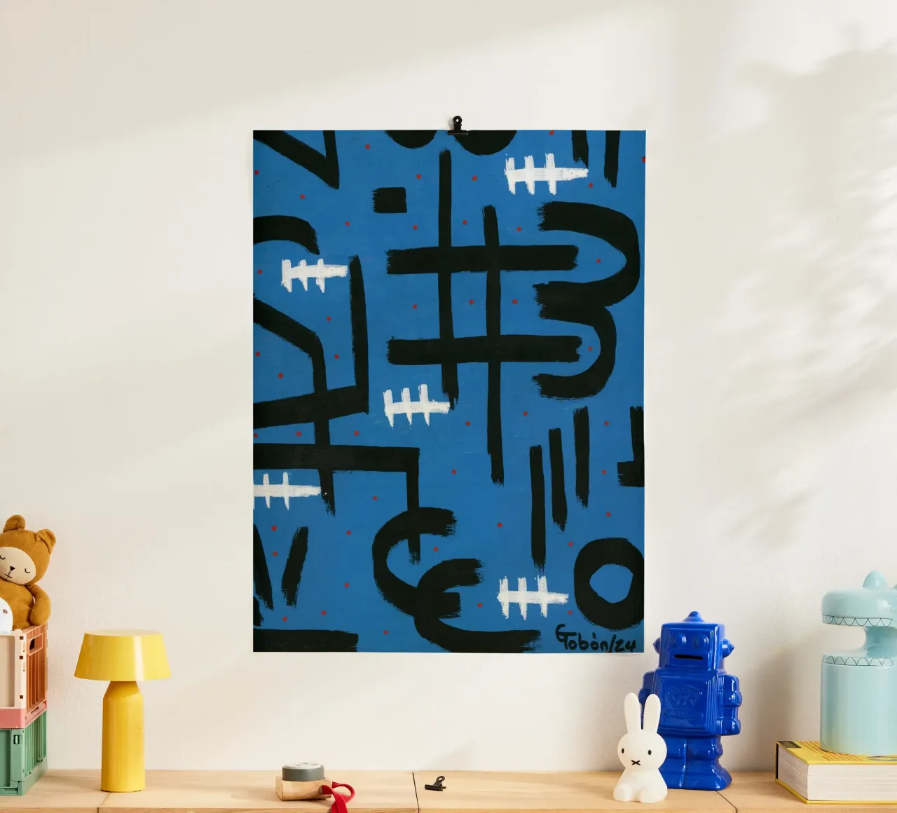 Deep blue sea poster con telaio in plastica da gtobonart