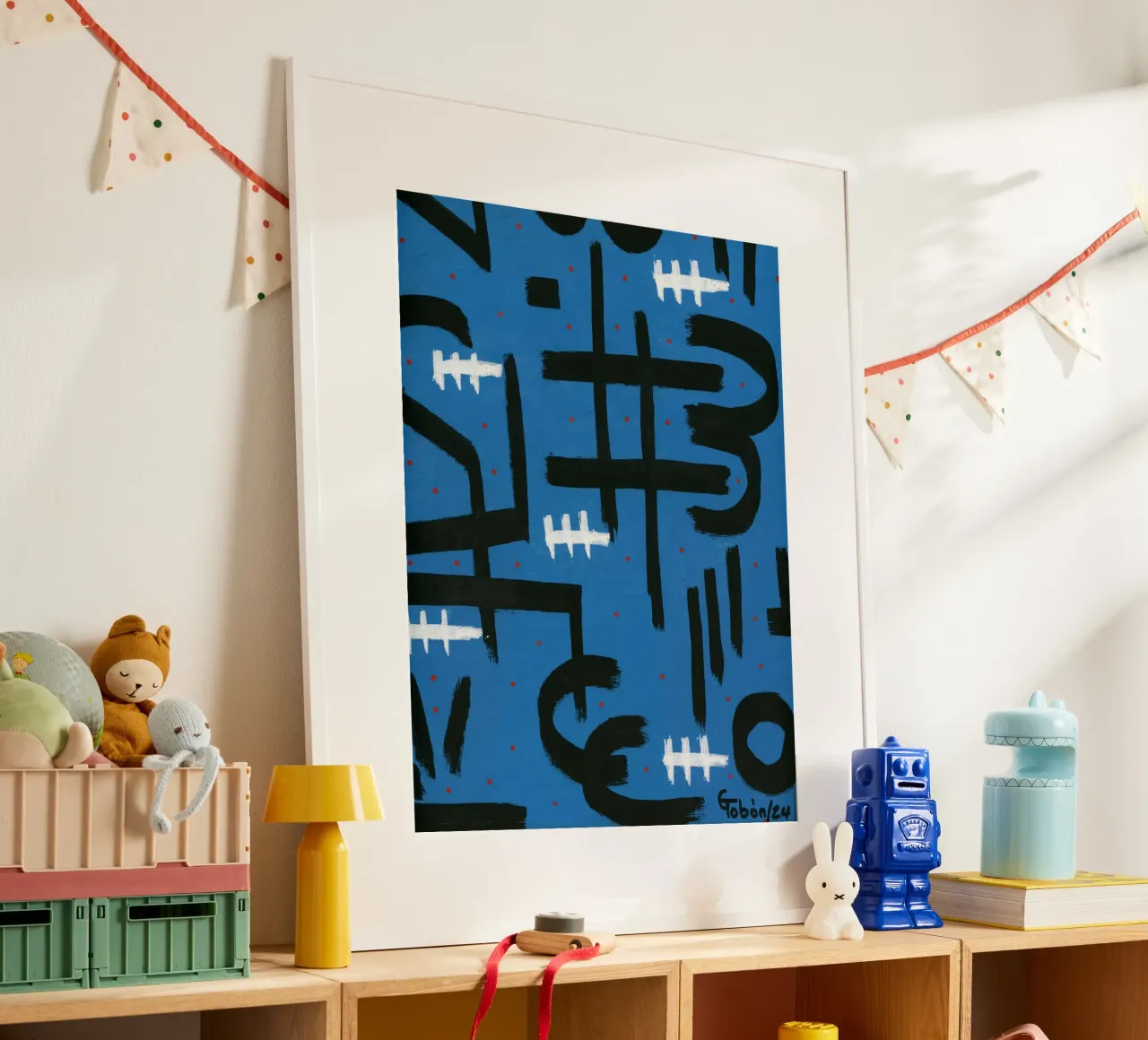Deep blue sea poster con telaio in plastica da gtobonart