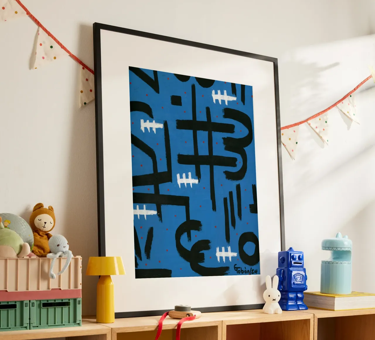 Deep blue sea poster con telaio in plastica da gtobonart