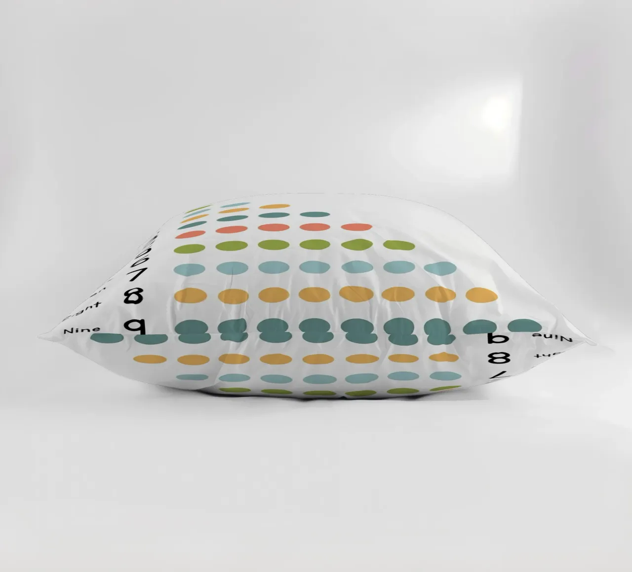 Contare fino a 10 Grafico didattico cuscino da bazi