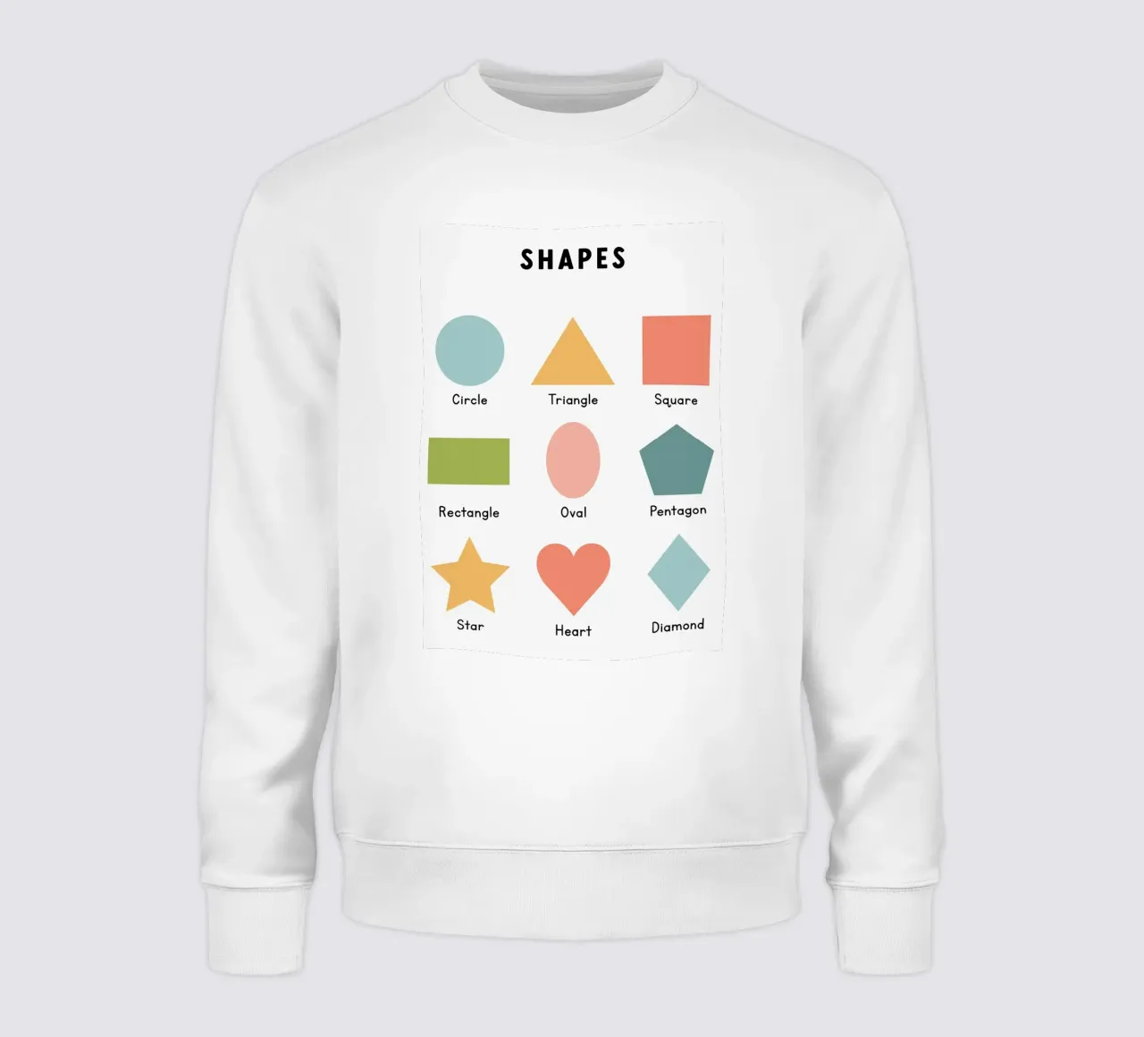 Grafico delle forme di base felpa da bazi