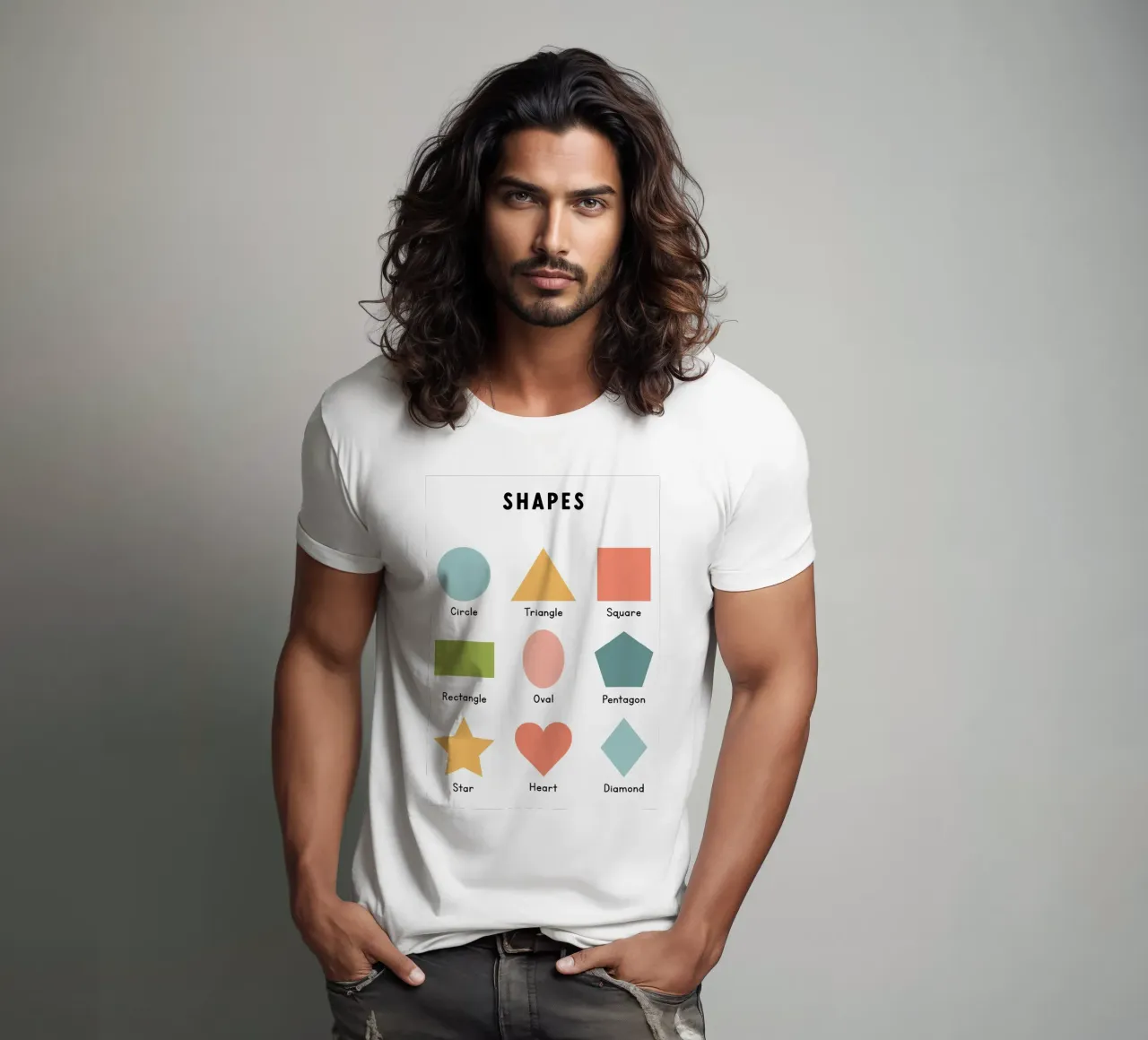 Grafico delle forme di base t-shirt da bazi