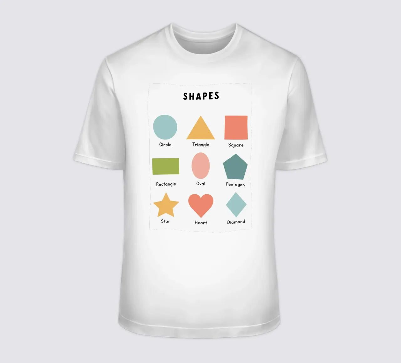 Grafico delle forme di base t-shirt da bazi