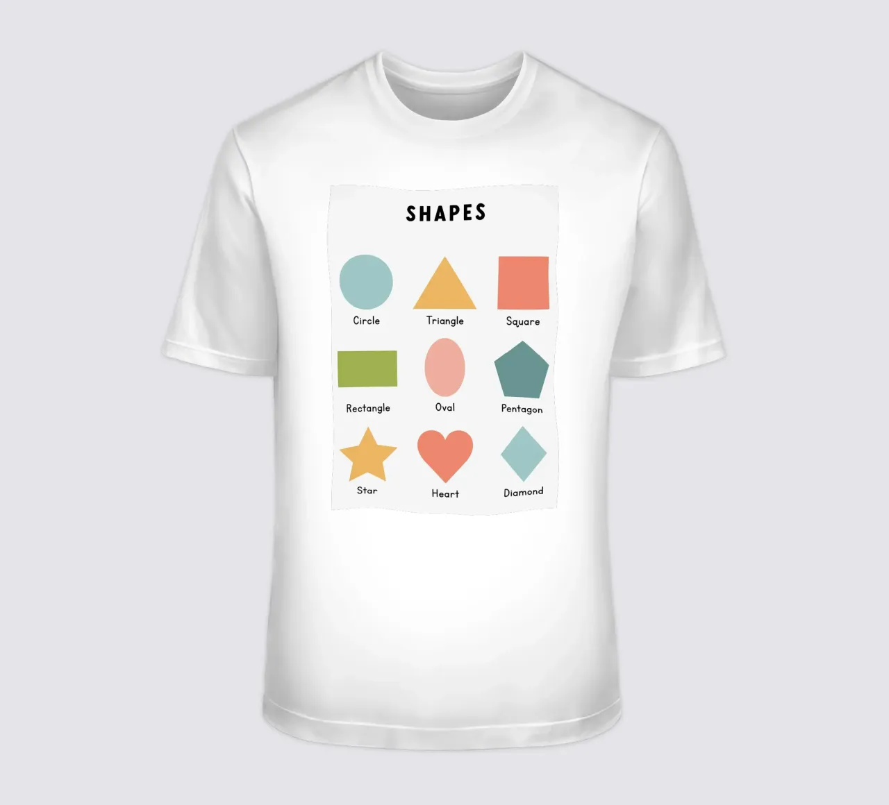 Grafico delle forme di base t-shirt da bazi