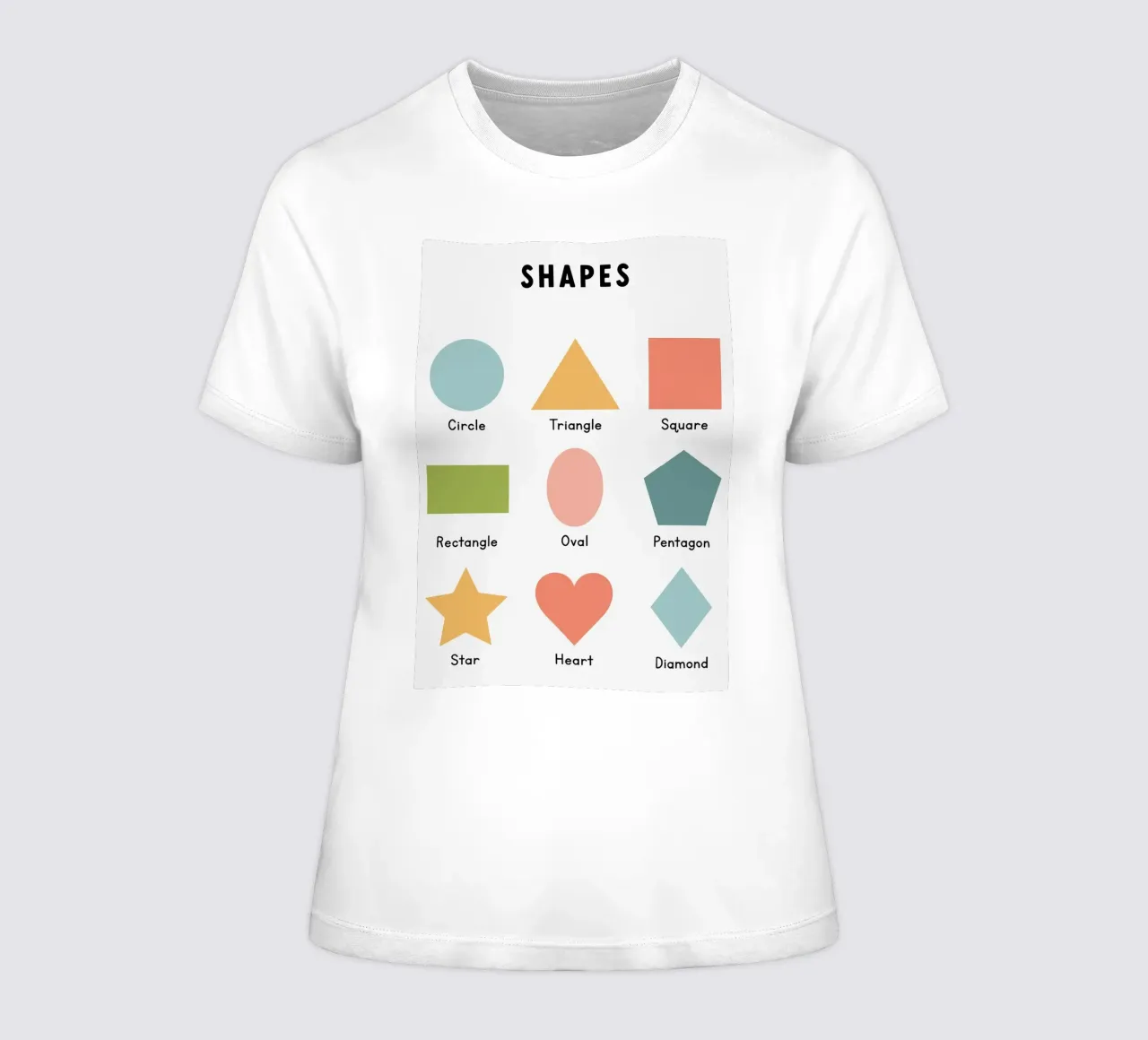 Grafico delle forme di base t-shirt da donna da bazi