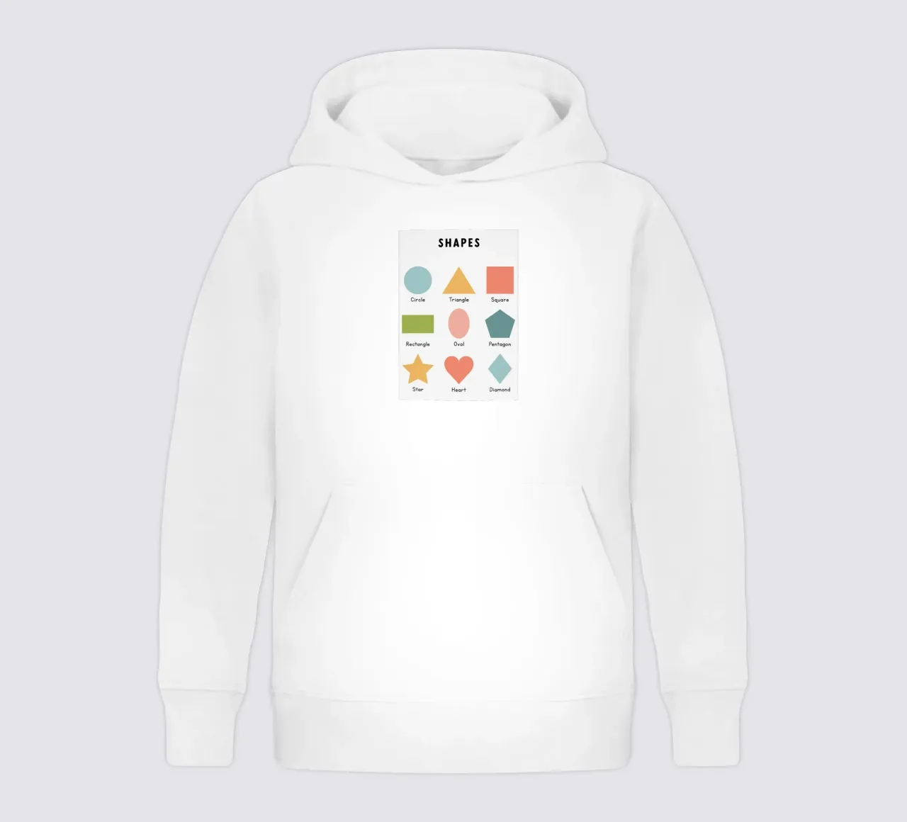 Grafico delle forme di base felpa bambino con cappuccio da bazi