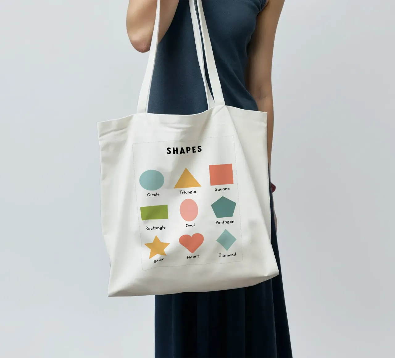 Basic Shapes Chart tote bag by bazi