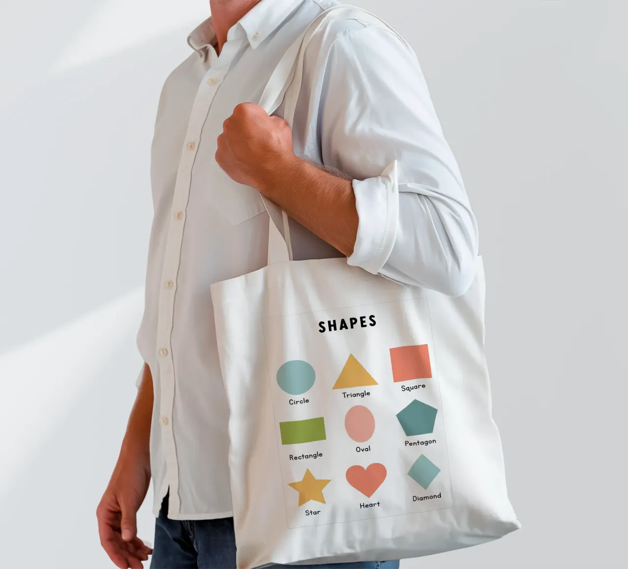 Basic Shapes Chart tote bag by bazi