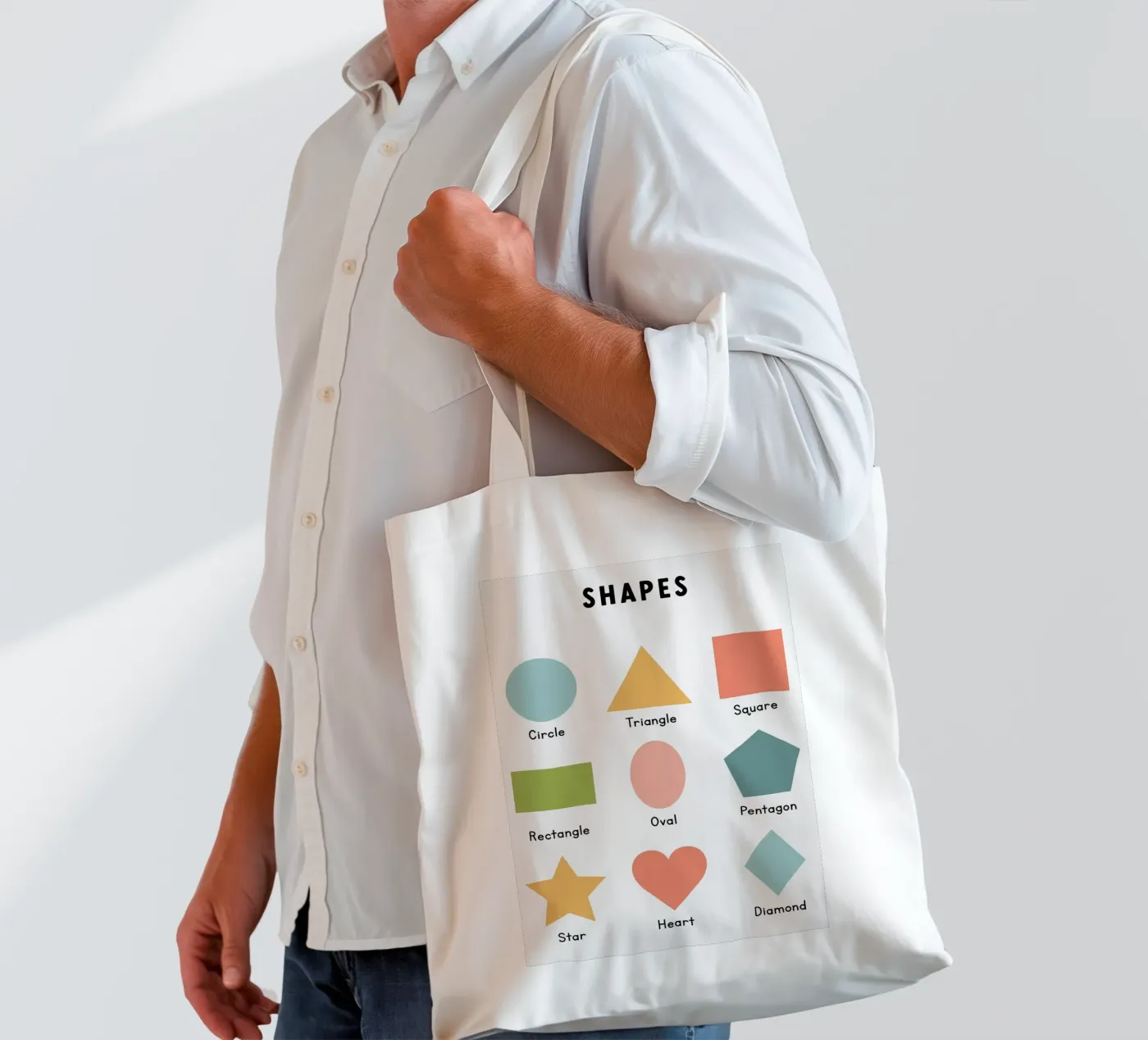 Basic Shapes Chart tote bag by bazi
