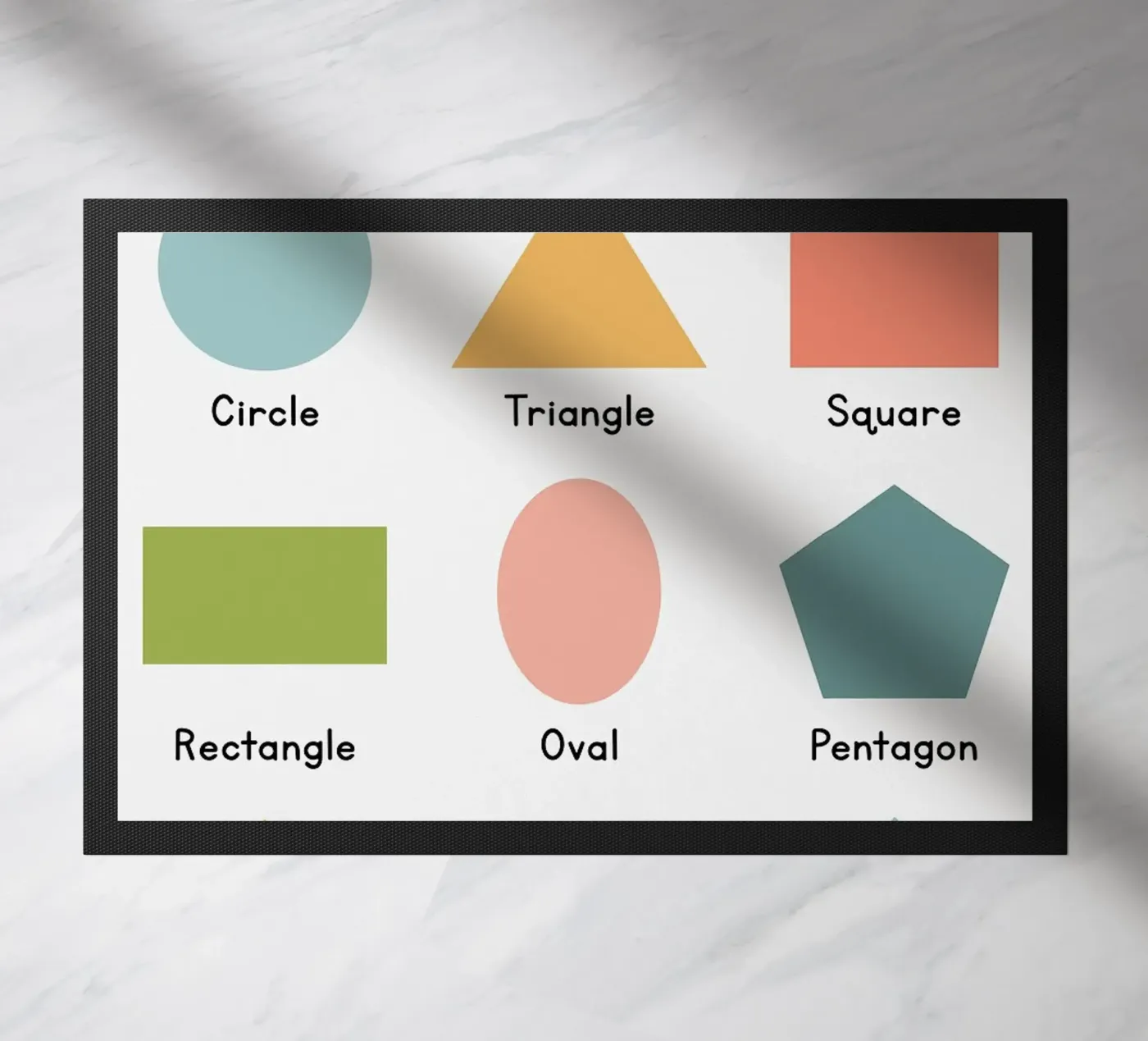 Basic Shapes Chart doormat by bazi